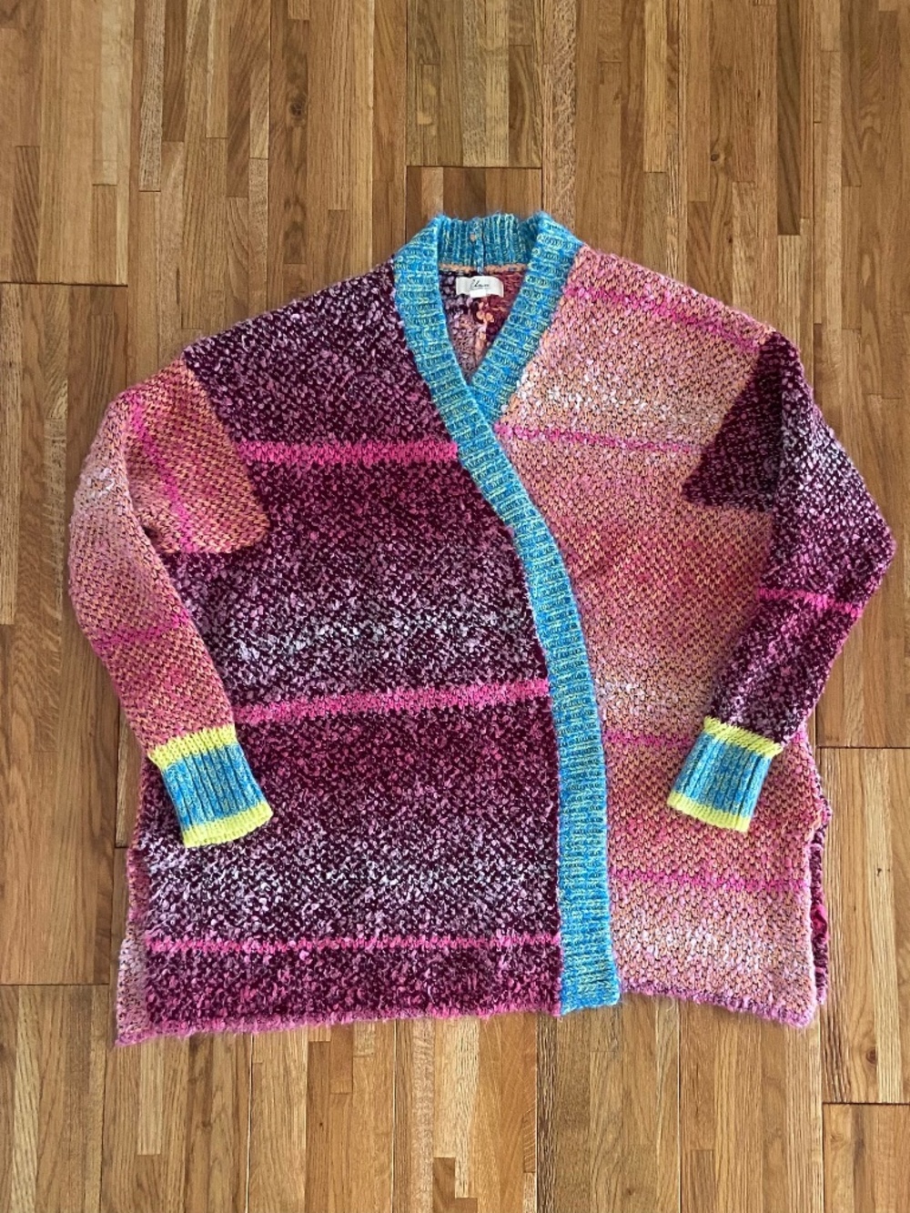 Elan Multicolor Chunky Knit Sweater | Size Small